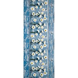 Modrý vysoce odolný koberec Webtappeti Camomilla, 58 x 115 cm