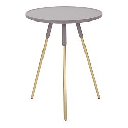 Nachově fialový odkládací stolek s nohami ve zlaté barvě Mauro Ferretti Lille