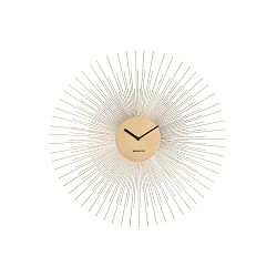 Nástěnné hodiny ve zlaté barvě Karlsson Peony Large, ø 60 cm