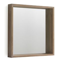 Nástěnné zrcadlo ze dřeva paulovnie Geese Pure, 60 x 60 cm