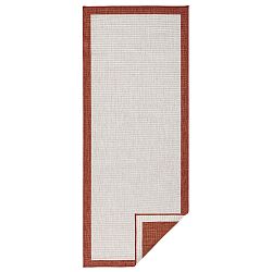 Oboustranný koberec v červeno-krémové barvě Bougari Panama, 80 x 250 cm