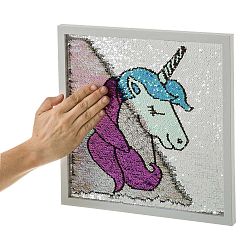 Obraz s flitry Unimasa Unicorn, 35 x 35 cm