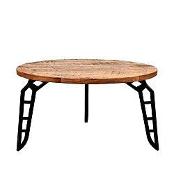 Odkládací stolek s deskou z mangového dřeva LABEL51 Flintstone, ⌀ 80 cm