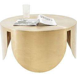 Odkládací stolek ve zlaté barvě Kare Design New Wave, ⌀ 80 cm