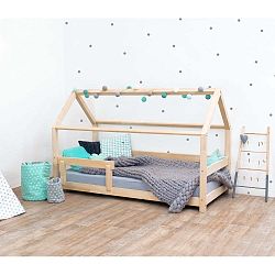 Přírodní dětská postel s bočnicemi ze smrkového dřeva Benlemi Tery, 70 x 160 cm