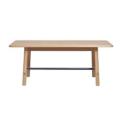 Rozkládací stůl z dubového dřeva s šedou příčkou HARTÔ Helene, 240 x 190 cm