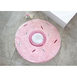 Růžový koberec ve tvaru koblihy Alessia, Ø 90 cm