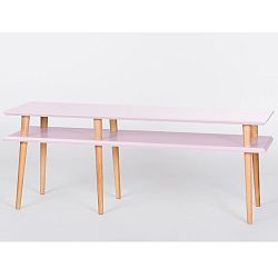 Růžový konferenční stolek Ragaba Mugo, 139 cm