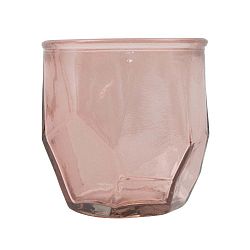 Růžový svícen z recyklovaného skla Mauro Ferretti Stone, ⌀ 9 cm