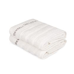 Sada 2 bílých ručníků z čisté bavlny Handy, 50 x 90 cm