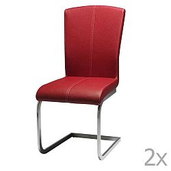Sada 2 červených jídelních židlí Knuds Tolouse