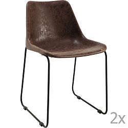 Sada 2 hnědých jídelních židlí Kare Design Mocha