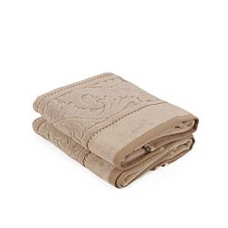 Sada 2 hnědých ručníků z bavlny Sultan, 50 x 90 cm