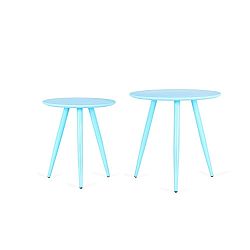 Sada 2 modrých příručních stolků Design Twist Kiko