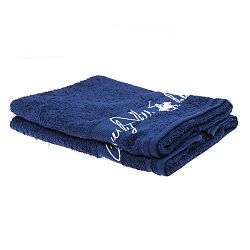 Sada 2 tmavě modrých ručníků Beverly Hills Polo Club Tommy Yazi, 50 x 100 cm