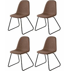 Sada 4 hnědých jídelních židlí Støraa Colombo