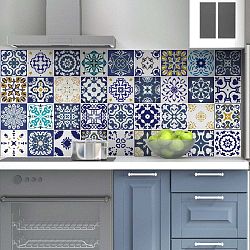 Sada 60 nástěnných samolepek Ambiance Wall Decal Tiles Azulejos Cyprus, 15 x 15 cm