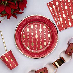 Sada 8 papírových talířů Neviti Dazzling Christmas