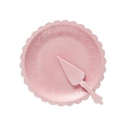 Sada růžového dortového talíře a lopatky Ladelle Bake