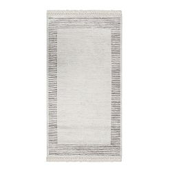 Sametový koberec Deri Dijital Grey Framo, 80 x 300 cm