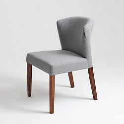 Šedá židle s hnědými nohami Custom Form  Harvard