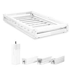 Set bílé zásuvky pod postel a 4 prodloužených nohou Benlemi, pro postel 120 x 200 cm