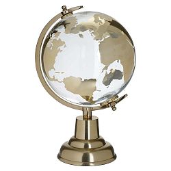 Skleněný dekorativní globus ve zlaté barvě InArt