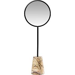 Stolní zrcadlo s mramorovým podstavcem Kare Design Bung, Ø 20 cm