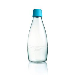 Světlemodrá skleněná lahev ReTap s doživotní zárukou, 800 ml