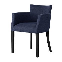 Tmavě modrá židle s černými nohami Ted Lapidus Maison Santal