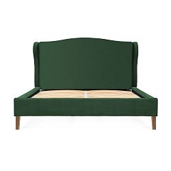 Zelená postel z bukového dřeva Vivonita Windsor, 140 x 200 cm