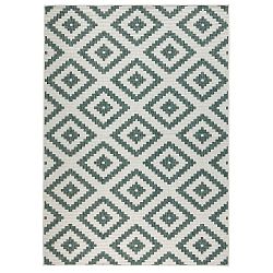 Zeleno-krémový vzorovaný oboustranný koberec Bougari Malta, 120 x 170 cm