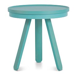 Zelený odkládací stolek z jasanového dřeva s podnosem Woodendot Batea S