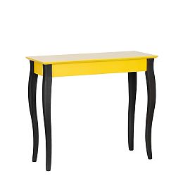 Žlutý konzolový stolek s černými nohami Ragaba Lilo, šířka 85 cm