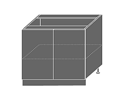 ARGENAU, skříňka dolní D11 90, korpus: bílý, barva: fino černé