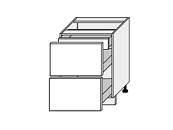 ARGENAU, skříňka dolní D2A 60/1A, korpus: bílý, barva: fino černé