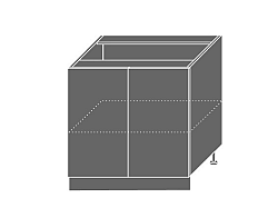 Extom PLATINUM, skříňka dolní D11 80, korpus: bílý, barva: black stripes