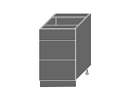 Extom PLATINUM, skříňka dolní D3m 50, korpus: bílý, barva: black