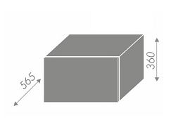 Extom PLATINUM, skříňka horní W6B 60, korpus: grey, barva: black