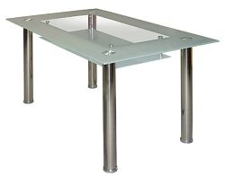 Idea Jídelní stůl S3007-I, chrom + sklo