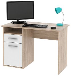 MIRO PC stůl dub Sonoma / bílá
