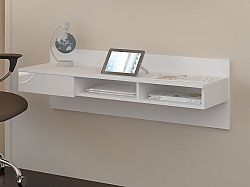 MORAVIA FLAT Designový psací stůl UNO, bílá/bílý lesk