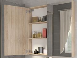 MORAVIA FLAT Koupelnová skříňka DELLA 100 cm, dub sonoma