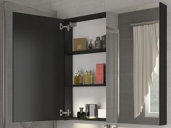 MORAVIA FLAT Koupelnová skříňka DELLA 80 cm, černá