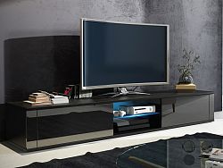 MORAVIA FLAT TV stolek HIT, černá/černý lesk