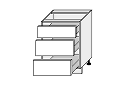 QUANTUM, skříňka dolní D3A 60, graphite/bílá