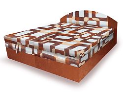 Smartshop Polohovací čalouněná postel VESNA 160x200 cm, hnědá látka