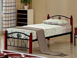 Tempo Kondela MAGENTA kovová postel s roštem 90x200 cm, dub