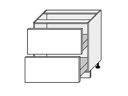 TITANIUM, skříňka dolní D2A 80, korpus: grey, barva: fino bílé