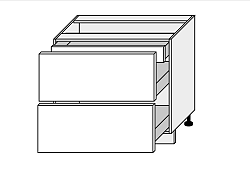 TITANIUM, skříňka dolní D2A 90/1A, korpus: grey, barva: fino černé